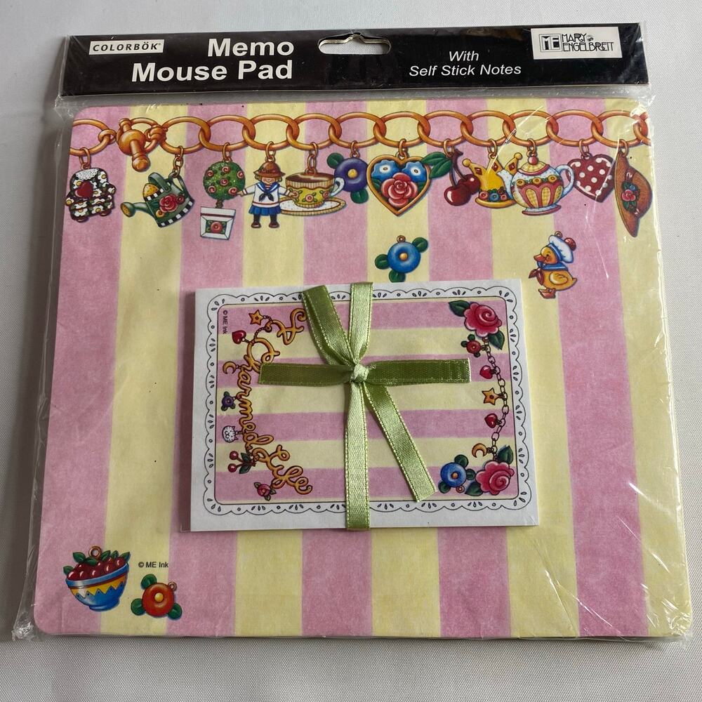 Mary Engelbreit Charmed Life Memo Mouse Pad w/ Self-Stick Note Vtg 2004 NIP Gift